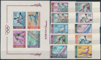 1965 Olimpia vágott sor Mi 31-40 B + blokk Mi 2 B