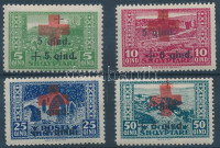 1924 Vöröskereszt (II) sor Mi 100-103