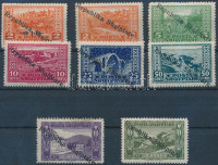 1925 Forgalmi felülnyomott sor Mi 118-125 /foghiba/perforation faults/