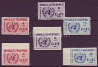 1947 ENSZ Ázsiai és Csendes Óceáni Gzdasági Bizottság fogazott és vágott sor Mi 476-478 A+B