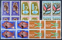 1963/1968 EUROPAFRIQUE 5 klf négyestömb Mi 191 + 202 + 227 + 250 + 304