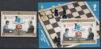 1981 A meráni sakkvilágbajnokság győztese sor felülnyomással Mi 712 A-713 A + blokk Mi 68 I