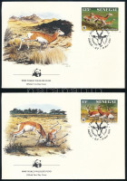 1986 WWF Gazellák sor 4 FDC,WWF Gazelles set on 4 FDCMi 875-878