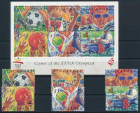 1997 Nyári olimpiai játékok, Barcelona sor + blokk,Summer Olympic Games, Barcelona set + blockMi 652-657 + Mi 28