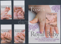 2013 Royal Baby - A kis trónörökös ívszéli sor + blokk