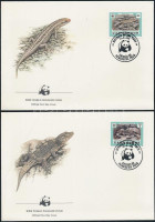 1986 WWF: Gyík sor Mi 500-503 4 db FDC-n
