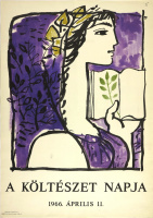 A költészet napja - 1966 - Grafikus: Reich Károly