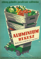 Zöldség, gyümölcs, paradicsom szállításhoz alumínium rekesz - Grafikus: Macskássy