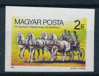 1984 Fogathajtó Világbajnokság (I.) vágott bélyeg