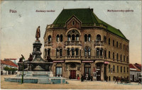 Pécs, Zsolnay szobor, Mattyasovszky palota