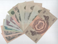1944. 1P-100P 'Vöröshadsereg Parancsnoksága' (11db, 8xklf) T:II-,III közte szép papír