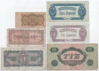 1944. 2P-100P 'Vöröshadsereg Parancsnoksága' (7db, 5xklf) + Szovjetunió 1938. 1R + 5R + Csehszlovákia 1953. 1K T:III,III-