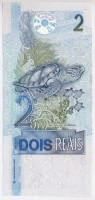 Brazília DN (2009) 2R 'D 4088006397 A' T:I kissé hullámos papírBrasil ND (2009) 2 Reais 'D 4088006397 A' C:UNC slightly wavy paperKrause P#249h