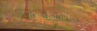 Deák B. Ferenc (1938-2004): Anyám szülőháza. Olaj, fa. Jelzett. Hátoldalán autográf felirattal. Dekoratív fakeretben. 30x40 cm