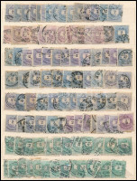 1881 Több mint 200 db 2kr és 3kr berakólapon, közte szép színárnyalatok, lemezhibák, bélyegzések
