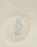 Zsolnay porcelán 'tűzifa gyűjtő fiú', kézzel festett, jelzett,(tervező:Sinkó András), kopásnyomokkal, m: 15,5 cm