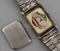 Omega férfi karóra, acél szíjjal, japán szerkezettel, működik, d:25mm