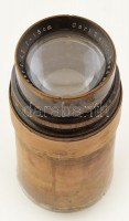 Carl Zeiss Tessar 1:4,5 objektív (hiányos!), bőr tokban.