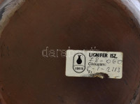 Lignifer, Iparművészeti dísz tál, etikettel jelzett, d: 31 cm