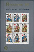 Francia forradalom, kártyalapok olasz emlékív