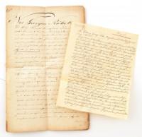 cca 1800 Rákóczi György Ágotha János törökök elleni harc miatt adományozott nemesi oklevelének XVIII. sz végi, XIX. sz. eleji másolata, majd XX. sz. eleji fordítása