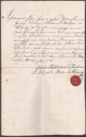 1828 Kellemesi Melczer által aláírt, viaszpecsétes irat