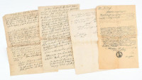 1857-18598 3 db kézzel írt adásvételi szerződés + 1898 Fizetési meghagyás