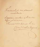 1883 Emlékkönyv sok bejegyzéssel, rajzokkal, litho matricákkal, aranyozott félvásozn kötésben