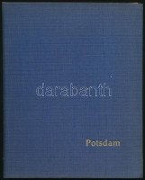 cca 1920 Potsdam 12 feliratozott fotó lapokon, egészvászon mappában