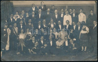 1925 Pincér bál résztvevői fotólap 14x9 cm