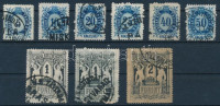 1874 Réznyomat távírda sor, az 1Ft fekete és zöldesfekete változatban (25.500)