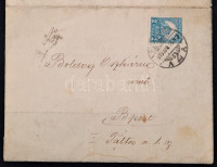 1930 Gödölle Ferenc D.G.T. főkapitány gyászjelentése, postán futott, hajtás mentés kis szakadással, 22x30cm