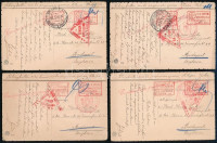 1916-17 25 db I. világháborús tábori posta az M. kir. nagyváradi 4. honv. gyal. ezred zászlósától, Tábory Zoltántól. Olasz hadifogságból küldve, Kézdi-Kovács Lenkének, Kézdi-Kovács László (1864-1942) festőművész,
