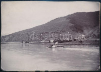 cca 1900 Gőzhajó a Dunán fotó 16x11 cm