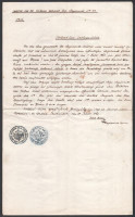 1860 Monselice (Olaszország), a Cs. és kir. Albrecht főherceg 44. gyalogezred (Erzherzog Albrecht Infanterie-Regiments No. 44.) parancsnoka által kiadott német nyelvű irat, egy kézzel írt oldal, az ezred bélyegzőjével + további két