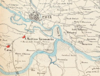 cca 1910 Milano-Pavia környékének térképe. / Map of Milano Pavia 42x57 cm