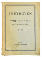 Beethoven: IX. Symphonie mit Schlußchor über Schillers Ode 'An die Freude.' Op. 125. Revidiert von Max Unger. Mit Einführung von Wilhelm Altmann. Leipzig,én.,C. F. Peters. Német nyelven. Kiadói papírkötés.