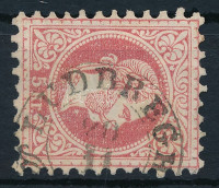 1867 5kr lemezhibás, vízjeles bélyeg 'LUDBREGH' (Gudlin 500 pont)