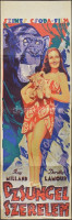 Dzsungel szerelem (Her Jungle love). Moziplakát (filmplakát, rácsplakát), 1938. Dorothy Lamour és Ray Milland szereplésével. Litográfia, papír. Muskovszky László (1902-?) grafikája, jelzett a litográfián. Rovenszky Unitas nyomda., Bp.