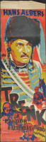 Trenk, a pandúr (Trenck, der Pandur). Moziplakát (filmplakát, rácsplakát), 1940. Hans Albers szereplésével. Litográfia, papír. Muskovszky László (1902-?) grafikája, jelzett a litográfián. Unitas nyomda., Bp. Tobis film. Lap tetején a
