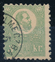 1871 Kőnyomat 3kr V. tipusú kifogástalan bélyeg képbe fogazva '(SE)LMECZBÁ(NYA)' Certificate: Visnyovszki
