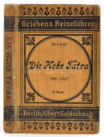 Dr. A. Otto: Die Hohe Tatra nebst den wichtigsten Touren in der Niederen Tatra, den Zentral- und Westkaprathen. Griebens Reisehürer 47. Berlin, 1912, Albert Goldschmidt, VI+282+6+16 p. 8. kiadás. Kiadói egészvászon-kötés,
