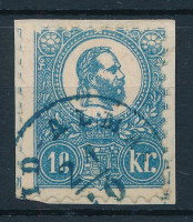 1871 Kőnyomat 10kr kék '(H)ID-ALMÁS' bélyegzéssel. Gudlinban nem szerepel, a fekete bélyegzés 800 pont!!!