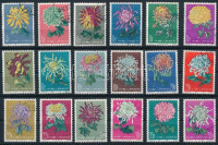Kínai Népköztársaság 1960-1961 Krizantém 18 értékes jó minőségű sor (Mi EUR 125.-)