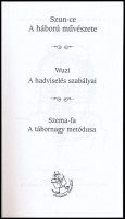 Szun-ce: A háború művészete; Wuzi: A hadviselés szabályai; Szema-fa: A tábornagy metódusa. (Egy kötetben). Ford.: Tokaji Zsolt, Szántai Zsolt. Bp., 2006, Cartaphilus. Kiadói kartonált papírkötés, jó állapotban, kissé sérült