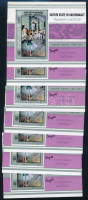 Aden Kathiri State of Hadhramaut 1967 7 db Degas festmények blokk Mi 19 A (Mi EUR 105.-)