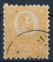 1871 Kőnyomat 2kr javított fogazással (23.000) (elvékonyodás / thin paper)