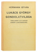 Herman István: Lukács György gondolatvilága. Tanulmány a XX. század emberi lehetőségeiről. Elvek és utak. Bp., 1974, Magvető, 415 p. Kiadói egészvászon-kötés, kiadói papír védőborítóban. A szerző által Sziklai László, a