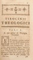 Francolino, Balthassare: Tirocinium Theologicum. Nagyszombat, 1744. Kartonált kötés, kopottas állapotban.