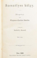 Flygare-Carlén Emilia: Szeszélyes hölgy 1-6. rész. [Két kötetben.] Ford.: Székely József. Pest, 1862., Hartleben Konrád Adolf, 4+143; 2+144;2+146 p.; 2+155;2+150; 2+184 p. Korabeli kopott félvászon-kötésben,